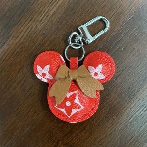Red Minnie Mouse keychain